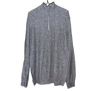 Calvin Klein Mens Black & White Half-Zip Sweater Size XL